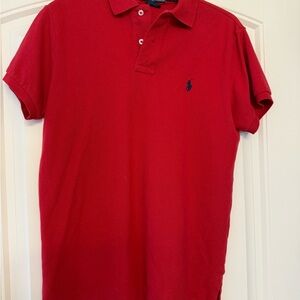 Ralph Lauren Red Polo Shirt Classic Design